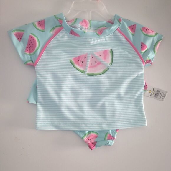 NWT Lemon Kids Toddler Girls  Watermelon Rashguard 2 pc Set - Picture 3 of 4